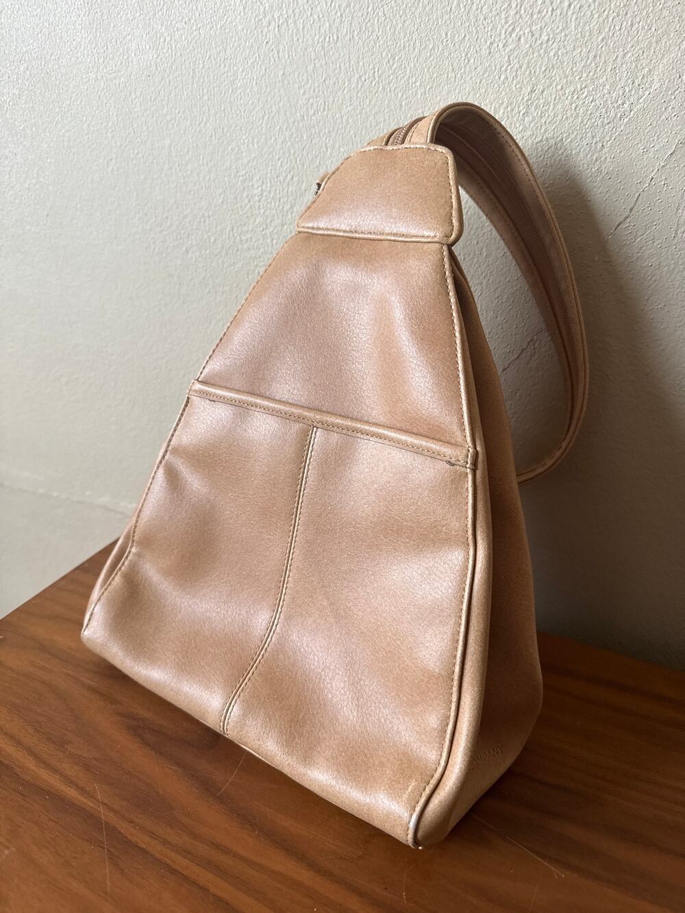 Y2K Vintage Nine and Company Tan Backpack Faux Leather Sling Bag
